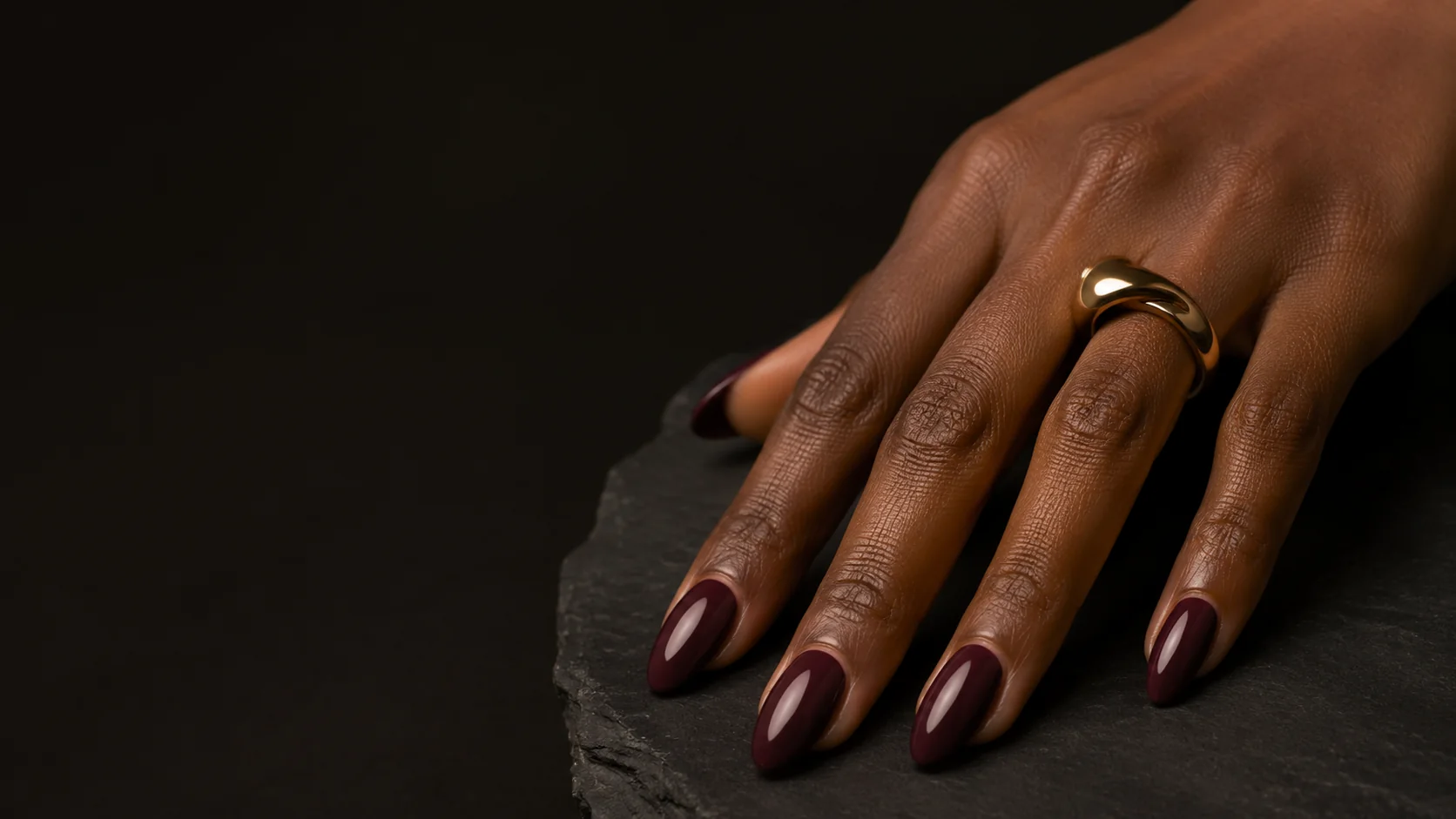 Burgundy Muse: ALMOND · DEEP WINE